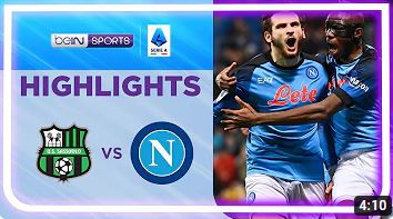 Sassuolo 0-2 Napoli | Serie A 22/23 Match Highlights