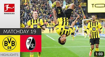 Haller & Dortmund Celebrate 5(!) Goals vs SCF | BVB - SC Freiburg | Highlights | MD 19 – BuLi 22/23