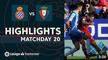 Resumen de RCD Espanyol vs CA Osasuna (1-1)