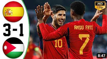 Spain vs Jordan 3-1 All Goals & Highlights - 2022