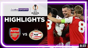 Arsenal 1-0 PSV Eindhoven | Europa League 22/23 Match Highlights