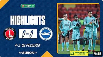 Charlton Athletic 0 Albion 0 (Charlton win 4-3 on penalties)