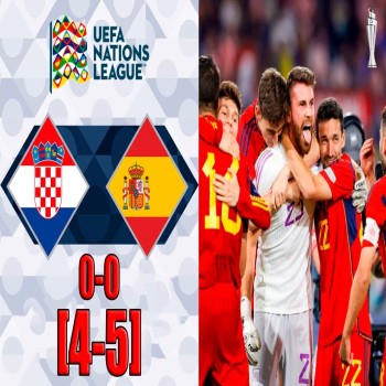 #ไฮไลท์ฟุตบอล [ โครเอเชีย 0 - 0 สเปน (จุดโทษ 4 - 5) ] ยูฟ่า เนชั่น ลีก 2023 & รอบชิงชนะเลิศ