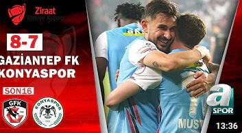 Gaziantep FK 1 (8) - (7) 1 Konyaspor GENİŞ MAÇ ÖZETİ (Ziraat Türkiye Kupası Son 16 Turu) 19.01.2023