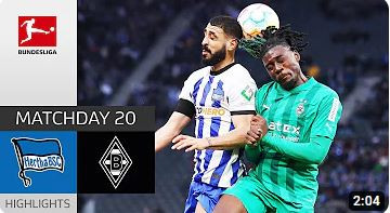 Hertha BSC - Borussia M'gladbach 4-1 | Highlights | Matchday 20 – Bundesliga 2022/23