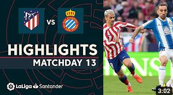 Resumen de Atlético de Madrid vs RCD Espanyol (1-1)