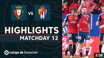 Resumen de CA Osasuna vs Real Valladolid (2-0)
