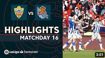 Resumen de UD Almería vs Real Sociedad (0-2)